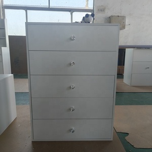 White Wood <strong>Chest</strong> <strong>Drawer</strong> Cabinet Organizer 5 <strong>Drawers</strong> File Storage for Home Furniture for Living Room Night Stand <strong>Bedside</strong> <strong>Table</strong> - Product Image 3