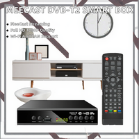Boîtier TV intelligent MeeCast DVB-T2 H.264 1080p Dual Core avec Wi-Fi 802.11n, récepteur satellite numérique FTA, OS ECOS, mise à niveau IP TV en ligne