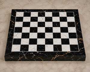 ANURAG HANDICRAFT - Ensemble d'échecs en marbre moderne de luxe - Échiquier en pierre d'onyx fait à la main - Pièces d'échecs en métal - Décoration de table - Stratégie - Product Image 3
