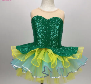 Disfraz <span class=keywords><strong>de</strong></span> Baile Latino para Niñas Pequeñas, Tutú Esponjoso con Diseño <span class=keywords><strong>de</strong></span> Insecto Luciérnaga, Falda <span class=keywords><strong>de</strong></span> Baile <span class=keywords><strong>de</strong></span> Spandex/Nailon - Product Image 6
