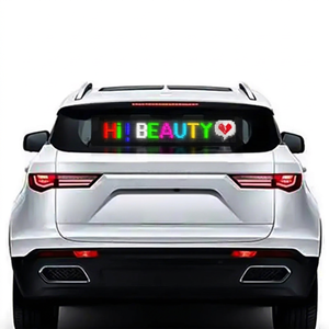 Affichage LED publicitaire numérique étanche Bluetooth pour vitre arrière de taxi - Couleur et luminosité personnalisables, utilisation en extérieur - Product Image 1
