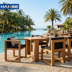 Paquete de carpintería para toda la casa, mejoras para el hogar, espacios de vida al aire libre, juego de muebles de teca para exteriores, juego de mesa y sillas de jardín de madera - Product Image 1