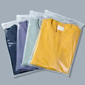 カスタムロゴ透明プラスチック包装防水高級折りたたみ式ジッパーロックバルクスイートスポーツガーメントバッグ