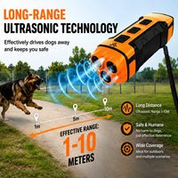 Ultraschall-Hundeabwehrgerät Modernes Luxuriöses Tragbares Handgerät Automatischer Bellstopp 3-Frequenzmodi Variables LED-Licht Ultra Lange Standby-Zeit