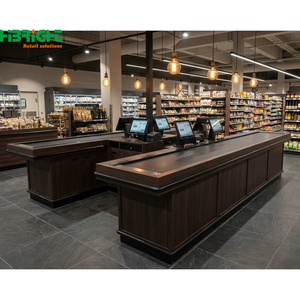 Comptoir de caisse multifonctionnel pour supermarché, terminal de point de vente, bureau de caisse, table de paiement en libre-service pour magasin - Product Image 4