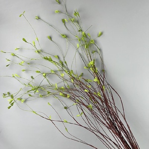 고품질 130cm 4갈래 인조 봄 버드나무 가지 드래곤 윌로우 녹색 식물 웨딩 홈 장식용 - Product Image 4