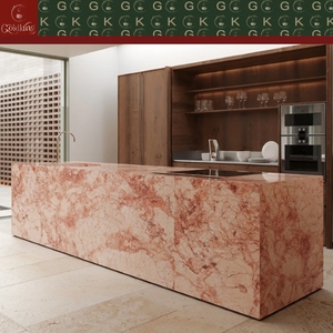 Isola da Cucina in Marmo <span class=keywords><strong>Ceppo</strong></span> Di Rosso GOLDKING, Cristalli Bianchi e Rosso-Rosa Tagliati con Precisione per Case di Lusso, <span class=keywords><strong>Hotel</strong></span> e Ville - Product Image 5