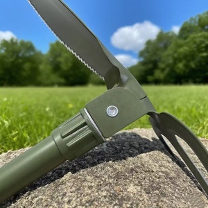 <span class=keywords><strong>Pelle</strong></span> pliante de survie pour le camping, multifonctionnelle, en acier <span class=keywords><strong>à</strong></span> haute teneur en carbone, pour le jardin, la <span class=keywords><strong>voiture</strong></span>, l'extérieur, mini poignée en D, noire, 3 ans - Product Image 4