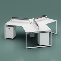 Mobilier de bureau moderne simple et blanc Mobilier de bureau pour une personne avec siège Table de travail pour le personnel