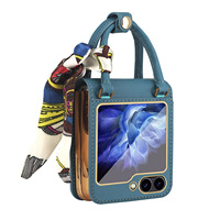 Pour Samsung Z Flip 6 étui de téléphone portable Portable tout compris support Anti-chute housse de protection pour Samsung Z Flip 5 4 3