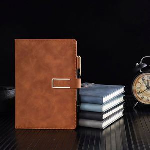Promotional <b>Personalised</b> Leather <b>Notebook</b> <b>A4</b> A5 Custom Hardcover Logo Printing Magnetic Buckle <b>Notebook</b> for Business - Product Image 2