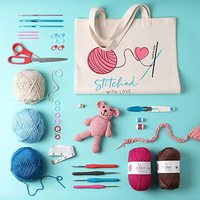 Ensemble d'outils de crochet de 73 pièces, aiguilles et fils à tisser à la main, y compris un sac de rangement pour fils en acrylique, kit de crochet, kit de couture