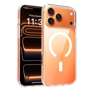 Coques de téléphone magnétiques, épaisseur 1,5 mm, anti-rayures, transparentes comme du cristal, pour iPhone 17 Pro Max 16 15 14 13 12 <span class=keywords><strong>11</strong></span> - Product Image 1