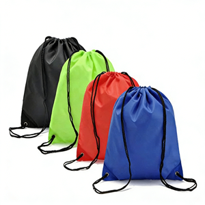 Polyester <b>Backpack</b> Wholesale Eco Friendly Gift Packaging Pouch Customized Colorful <b>Drawstring</b> Bag With Logo Printed - Product Image 1