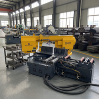Scie à ruban métallique motorisée CNC GOLDLINK, nouveau style, coupe d'angle 0-45 degrés, entièrement automatique, multi-tension 4,8 kW