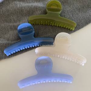 กิ๊บหนีบผมอะคริลิคขนาดใหญ่ 12 ซม. สีเจลลี่ รูปทรงกากบาท สไตล์เกาหลี สำหรับตกแต่งผมด้านหลัง - Product Image 2