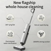 Nettoyeur intelligent à aspiration et balayage 180° avec filtration HEPA, moteur sans balais et assistant vocal, autonomie de 40 minutes, auto-nettoyant