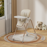 Chaise haute pour bébé Clafbebe en plastique multifonctionnelle réglable avec dossier et hauteur ajustables pour l'alimentation