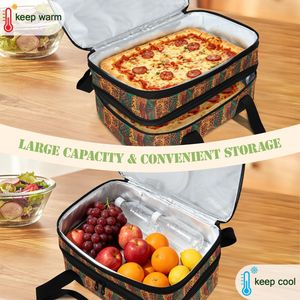 All-over CustomPrint Double Layer Expandable Casserole Bag Insulated Food Carrier Cooler Bag for Potluck Picnic Catering - Product Image 6