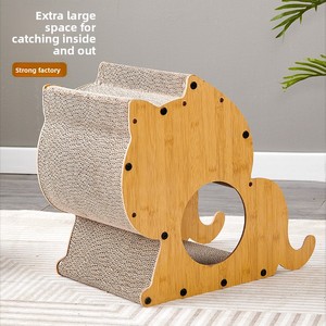 Creative Extra Large Luxury <strong>Cat</strong> Villa Corrugated Paper <strong>Cat</strong> Nest Stereo <strong>Design</strong> Wear-Resistant Pet <strong>House</strong> Furniture - Product Image 5