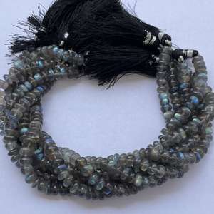 Cuentas de Labradorita Gris Natural de 6mm, 8mm y 10mm, Lisas y Redondas, para Joyería Hecha a Mano en India, Certificadas por IGI - Product Image 2