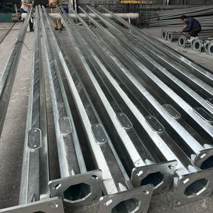 Pali per Illuminazione Stradale in Acciaio Zincato da 6m 7m 8m 9m 10m, Pali Ottagonali Conici Curvi per Fibra Ottica Elettrica, Prezzo - Product Image 3