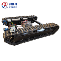 Châssis de transporteur électrique télécommandé sur chenilles avec 2 moteurs brushless 1200W, vitesse 0-8KM/H, capacité de charge 500KG-2000kg