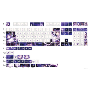 Phím Bàn Phím Royal Kludge 61 87 104, Phím Có Đèn Nền Nhuộm Subbed Oem, Dễ Thương, Anime Xda Artisan, Phím Pbt, Tùy Chỉnh Nhật Bản - Product Image 5