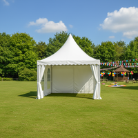 Tente Pagode Transparente d'Extérieur avec Structure en Aluminium et Couverture en PVC, Chapiteau Simple Couche pour Événements