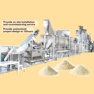 Fully Automatic yam sweet potato cassava flour powder making machine sweet potato powder production machine line