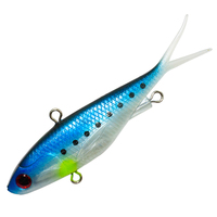 Vente en gros usine Leurre Minnow TPE 10X extensible, coloré, coulant, à vibration haute simulation et à vibration douce