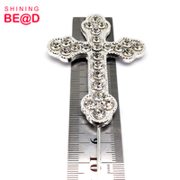 Métal étincelant Dieu bénisse cristal strass croix gâteau Topper pour les mariages anniversaire baptêmes fête de pâques décoration fournitures
