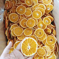 Hoogwaardige gedroogde fruitschijfjes, gedroogde sinaasappelschijfjes voor thee of decoratie, los in bulk, goedkope prijs