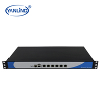 Serveur Pare-feu Industriel 1U pour Rack, Appareil Réseau VGA RJ45, PC Industriel Intel i3 i5 i7 B85, 6x Gigabit, 2x Fibre LAN, pour Routeur VPN
