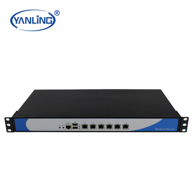 1U Rackmount Network Appliance VGA RJ45 in Tel Industrial Pc I3 I5 I7 B85 6x Gigabit 2x Fiber LAN Firewall Server for VPN Router