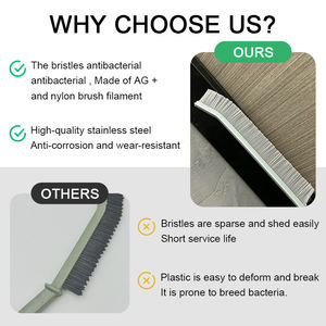LIJIE, cepillo de limpieza antibacteriano para grietas, cepillo de aleación multifuncional, ranuras para ventanas muertas, cepillo limpiador de juntas de barrido de polvo - Product Image 6