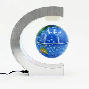 NHSUNRAY Globo flotante de levitación magnética 8 ''bola giratoria de levitación LED iluminado mapa del mundo Tierra para escritorio Oficina hogar