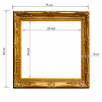 Cadre en bois orné de style baroque, largeur 13 cm, épaisseur 5,5 cm, cadre photo en or antique pour décoration murale de luxe