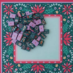 Desainer Nutcracker Christmas American Mahjong 160 Ubin Akrilik Lukisan Tangan untuk Hiburan Liburan Dekorasi Musiman - Product Image 2