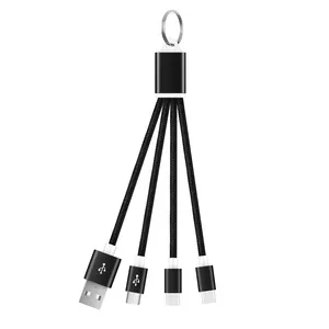 Hot Selling Promotional Business Gift Set 5V/2A Keychain Charger 3 In 1 Usb Cable For Men And Women Gift Items