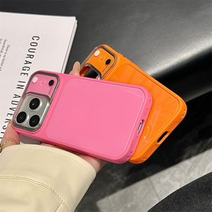Coque de téléphone en verre avec cadre d'appareil photo dégradé pour iPhone 17 16 15 14 Pro Max, avec lentille électroplaquée et dos coloré - Product Image 4