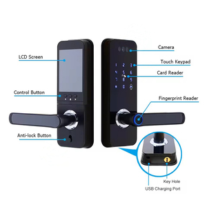 Werks-OEM Tuya Smart Locks Echtzeit-Gegensprechanlage Wifi Intelligentes Türschloss mit 3D-Gesichtserkennungskamera - Product Image 6