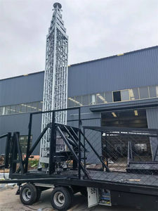 中国製ポータブルスピーカーリフト無線伸縮アンテナセルオンホイール伸縮アンテナタワー - Product Image 4