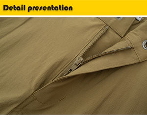 กางเกงคาร์โก้ผู้ชายทรงตรง เอวสูง หลายกระเป๋า ผ้าริปสต็อป แห้งเร็ว ทนทาน เหมาะสำหรับงานกลางแจ้ง - Product Image 6