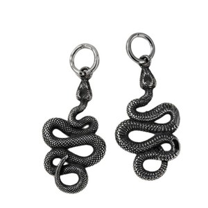 Pendientes Colgantes de Serpiente Entrelazada Retro, Joyería Gótica para Mujer, Regalo, Pendientes Colgantes de Plata Tibetana, Color Acero, Forma de Animal - Product Image 5