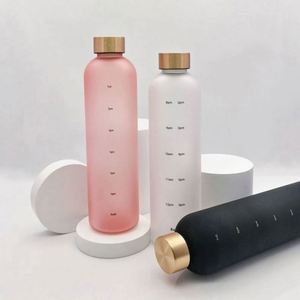 Botella de Agua Deportiva de 1 Litro, Libre de BPA, a Prueba de Fugas, de Tritán, con Marcador de Tiempo, Botella de Agua Motivacional Grande - Product Image 3