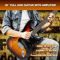 Huasheng Electric Guitar Full Size Beginner's Musical Instrument Kit High Quality 39 Inch With 25 Watt Amplifier SUNSET 3PCS/CTN