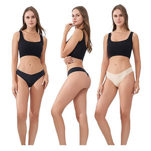 Culottes string confortables pour femmes 2024, taille basse, respirantes, sans couture, en coton, tricotées ODM, écologiques, antibactériennes - Product Image 1
