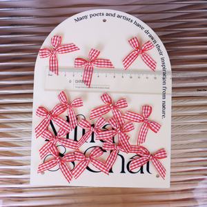 格子涤纶罗缎丝带1CM圣诞系列童装短裙袜子装饰 - Product Image 3