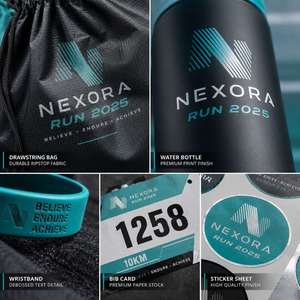 Kit Personalizado para Participantes de Carreras Benéficas con Bolsa, Botella, Pulsera, Dorsal y Embalaje para el Evento - Product Image 4